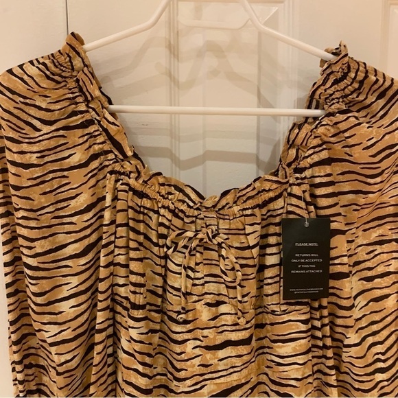 Faithfull the Brand Ira Mini Dress Wyldie Animal Print - Picture 3 of 10